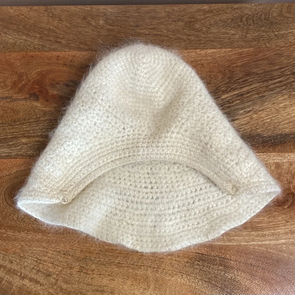 VTG 60’s Ivory Mohair Floppy Hat - Picture 8 of 13